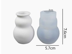 Molde silicona mini florero ondas